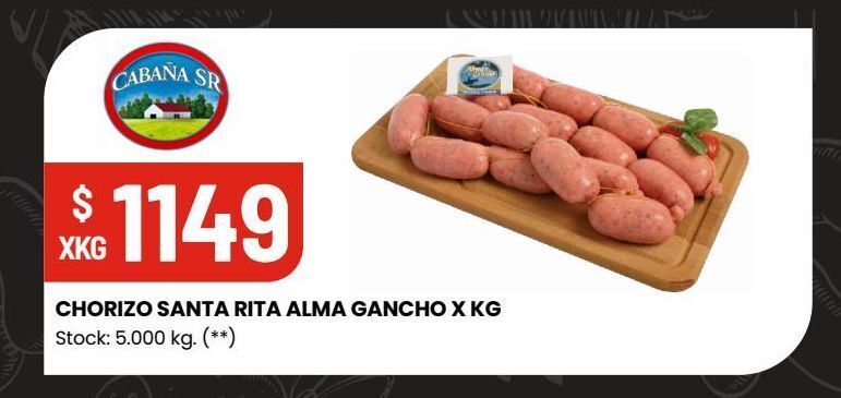Changomas Chorizo santa rita alma gancho x kg oferta