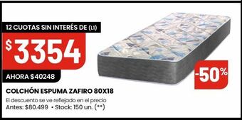 Changomas Colchón espuma zafiro 80x18 oferta