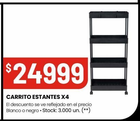 Changomas Carrito estantes x4 oferta