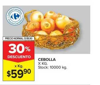 Carrefour Market Cebolla 30% Descuento oferta