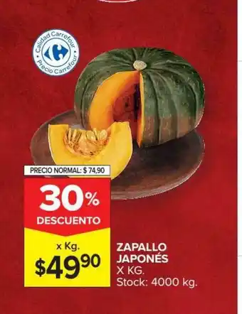 Carrefour Market Zapallo Japonés 30% Descuento oferta