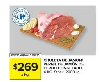 Carrefour Market Chuleta De Jamon Pernil De Jamón De Cerdo Congelado oferta