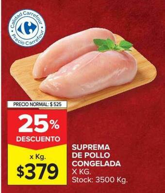 Carrefour Market Suprema De Pollo Congelada 25% Descuento oferta