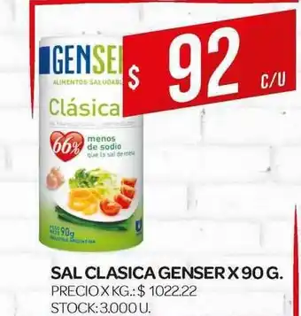 Supermercados DIA Genser Sal Clasica 90g oferta