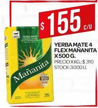 Supermercados DIA Mañanita Yerba Mate 4 Flex 500g oferta