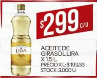 Supermercados DIA Aceite De Girasol Lira x 1.5 L oferta
