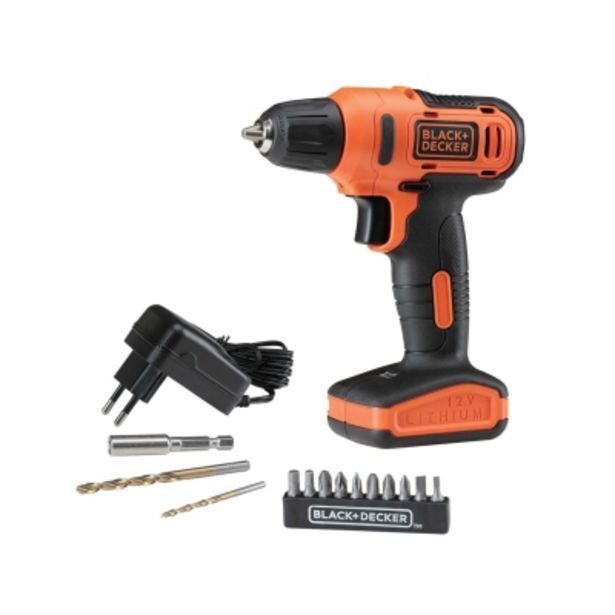 Pinturerías Rex Taladro atornillador inalámbrico 12v black decker con kit puntas oferta