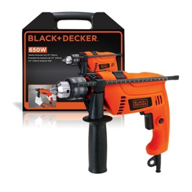 Pinturerías Rex Taladro percutor 13mm 650w black decker hd650k-ar + maletín oferta