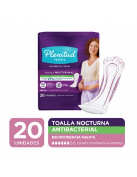 Farmacias Líder Plenitud femm nocturnas sin alas 20 toallas oferta