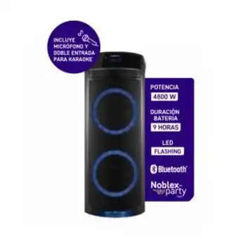 Oscar Barbieri Parlante portátil noblex mnt390bt 4800w oferta
