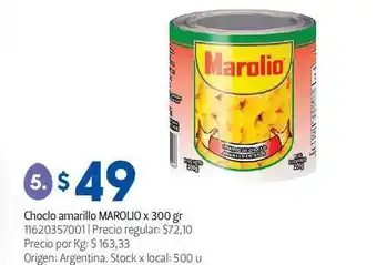 Jumbo Marolio Choclo Amarillo 300gr oferta