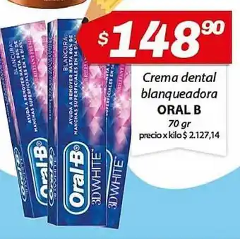 Almacor Oral B Crema Dental Blanqueadora 70gr oferta