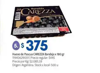 Jumbo Carezza Huevo de Pascua Bandeja x 180gr oferta