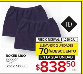 Carrefour Maxi Boxer liso algodón tex oferta
