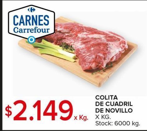 Carrefour Maxi Colita de cuadril de novillo x kg oferta