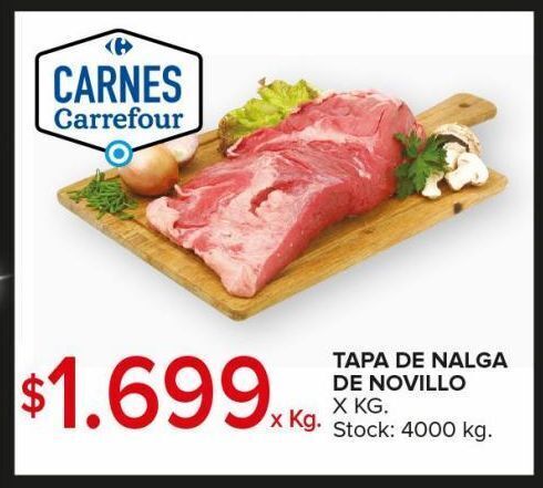 Carrefour Maxi Tapa de nalga de novillo x kg oferta
