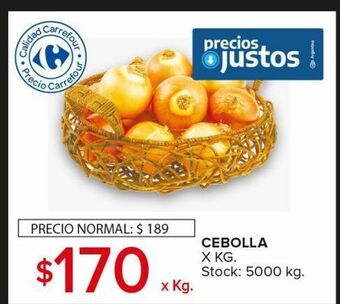 Carrefour Maxi Cebolla x kg oferta