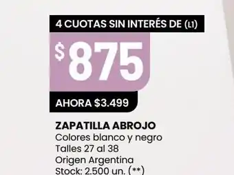 Changomas Zapatilla abrojo oferta