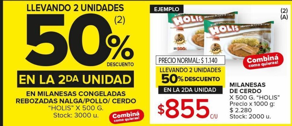 Carrefour Maxi Milanesas de cerdo x 500g holis oferta