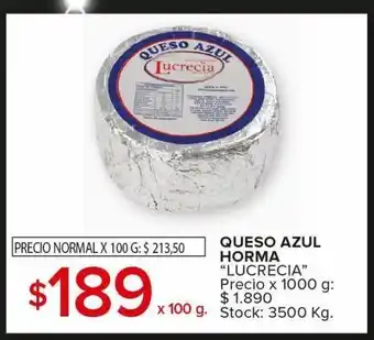 Carrefour Maxi Queso azul lucrecia horma x 100g oferta