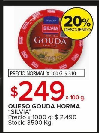 Carrefour Maxi Queso gouda silvia horma x 100g oferta