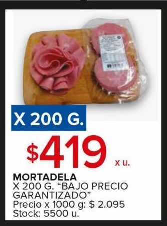Carrefour Maxi Mortadela x 200g bajo precio garantizado oferta