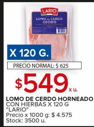 Carrefour Maxi Lomo de cerdo horneado con hierbas lario x 120g oferta