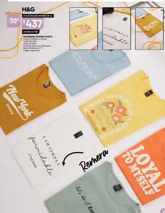 Changomas Remeras manga corta h&g oferta