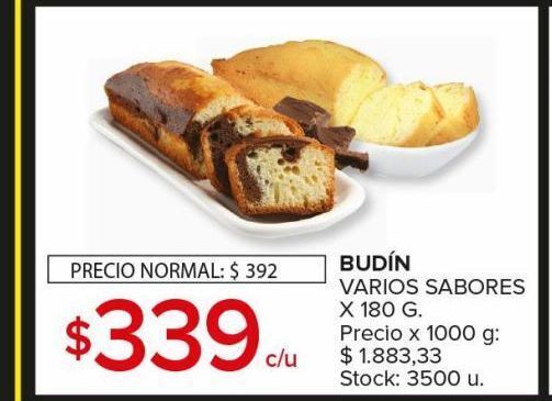 Carrefour Maxi Budín varios sabores x 180g oferta