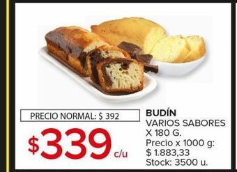Carrefour Maxi Budín varios sabores x 180g oferta