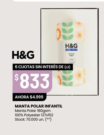 Changomas Manta polar infantil oferta