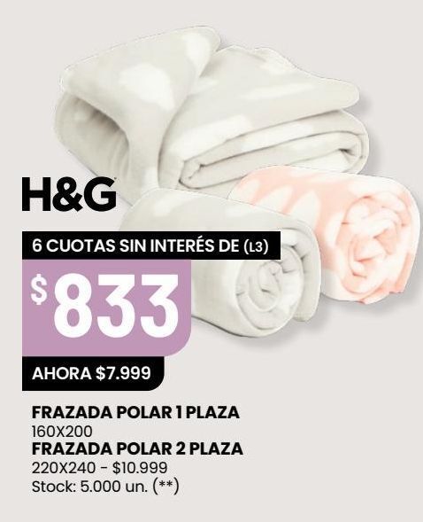 Changomas Frazada polar h&g oferta