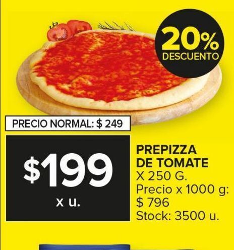 Carrefour Maxi Prepizza de tomate x 250g oferta
