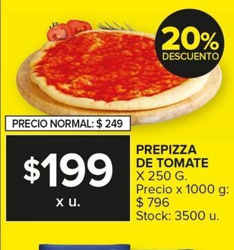Carrefour Maxi Prepizza de tomate x 250g oferta