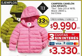 Carrefour Maxi Campera canelón lisa infantil tex oferta