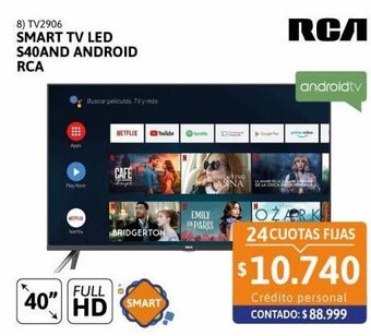 Cetrogar Smart tv led 40 s40and android rca oferta