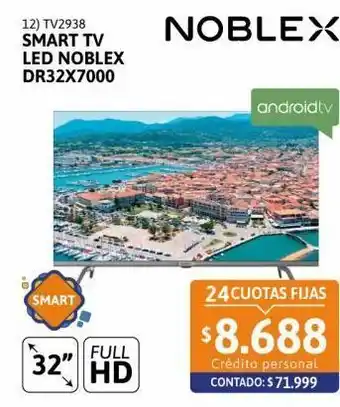 Cetrogar Smart tv led 32 noblex dr32x7000 android oferta