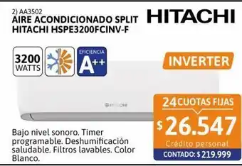 Cetrogar Aire acondicionado split hitachi fc hspe3200fcinv-f 3200w oferta