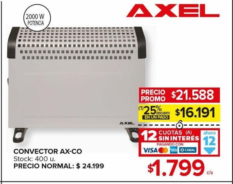 Carrefour Maxi Convector axel 2000w ax-co oferta