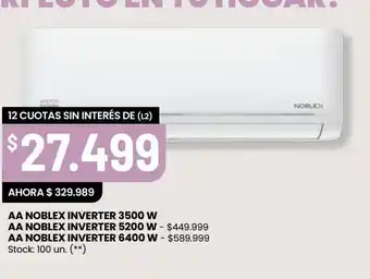 Changomas Aa noblex inverter oferta