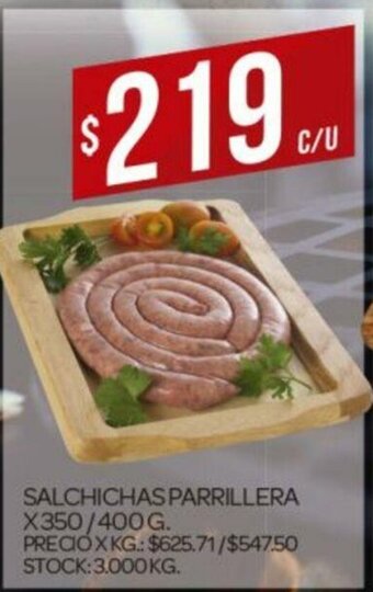 Supermercados DIA Salchichas Parrillera x 350 / 400g oferta
