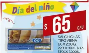 Supermercados DIA Salchichas Tipo Viena 66x200g oferta