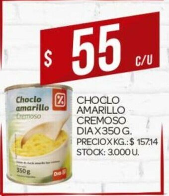 Supermercados DIA Choclo Amarillo Cremoso Dia x 350g oferta