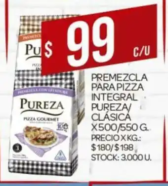Supermercados DIA Premezcla Para Pizza Integral Pureza/Clásica x 500g /550g oferta
