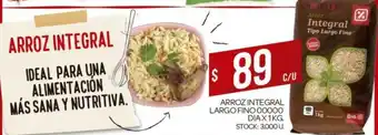 Supermercados DIA Arroz Integral Largo Fino 00000 Dia x 1kg oferta