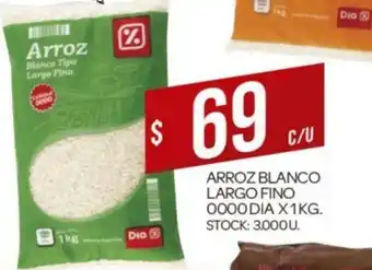 Arroz Blanco Largo Fino 0000 Dia x 1kg