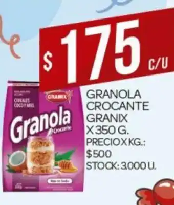 Supermercados DIA Granola Crocante Granix x 350g oferta