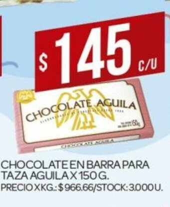 Supermercados DIA Chocolate En Barra Para Taza Aguila x 150g oferta