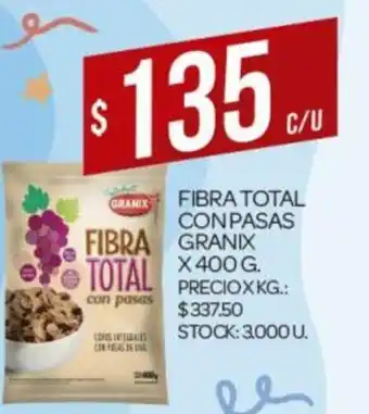 Supermercados DIA Fibra Total Con Pasa Granix x 400g oferta