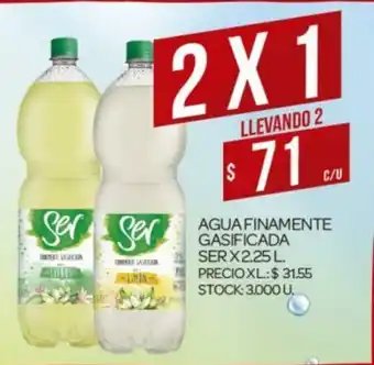 Supermercados DIA Ser Agua Finamente Gasificada x 2.25L oferta